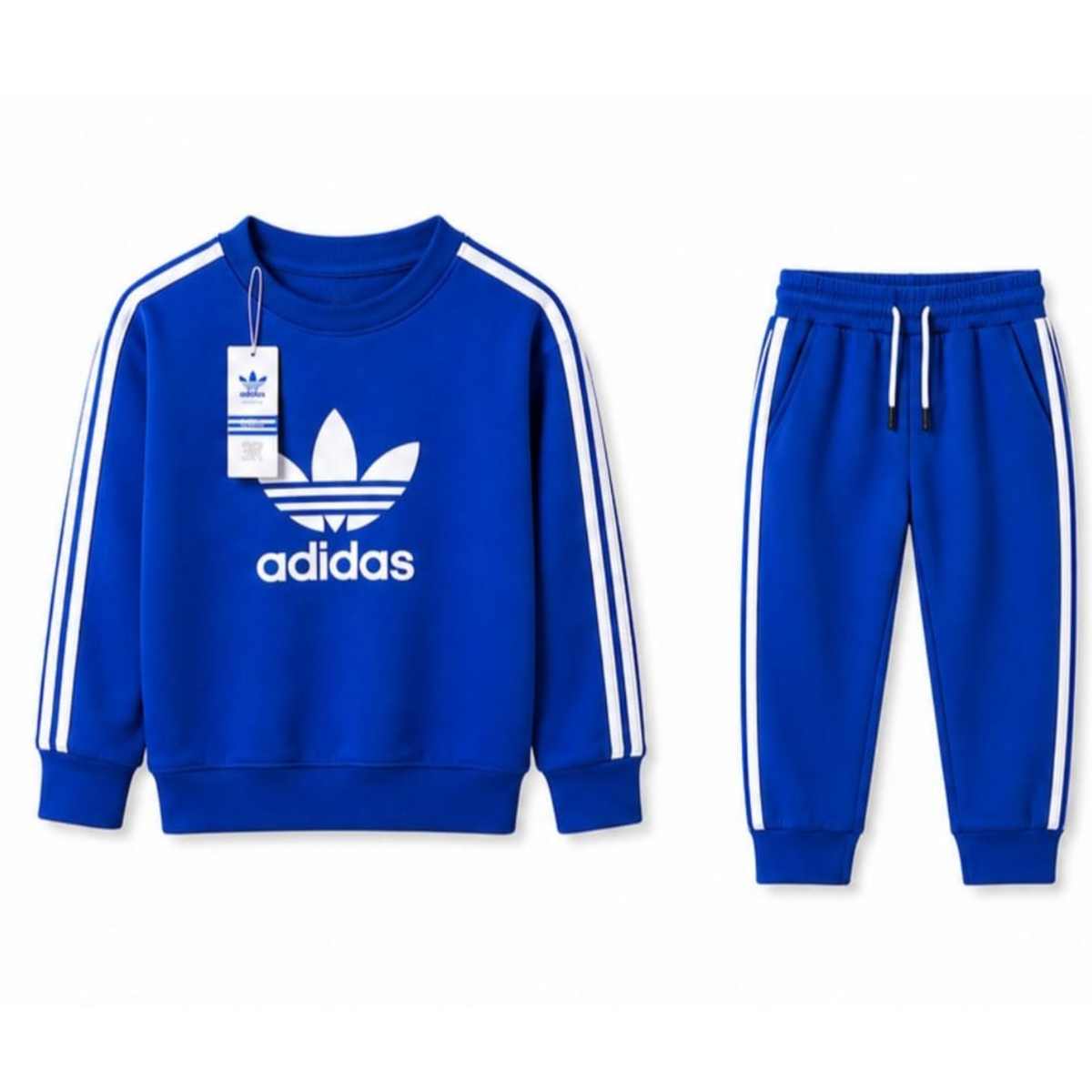 Boys Stripe Fleece Tracksuit – Blue