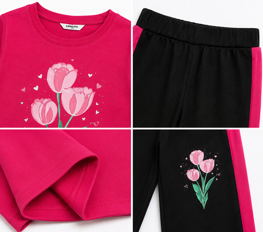 Girls Full Sleeve Jersey Tracksuit