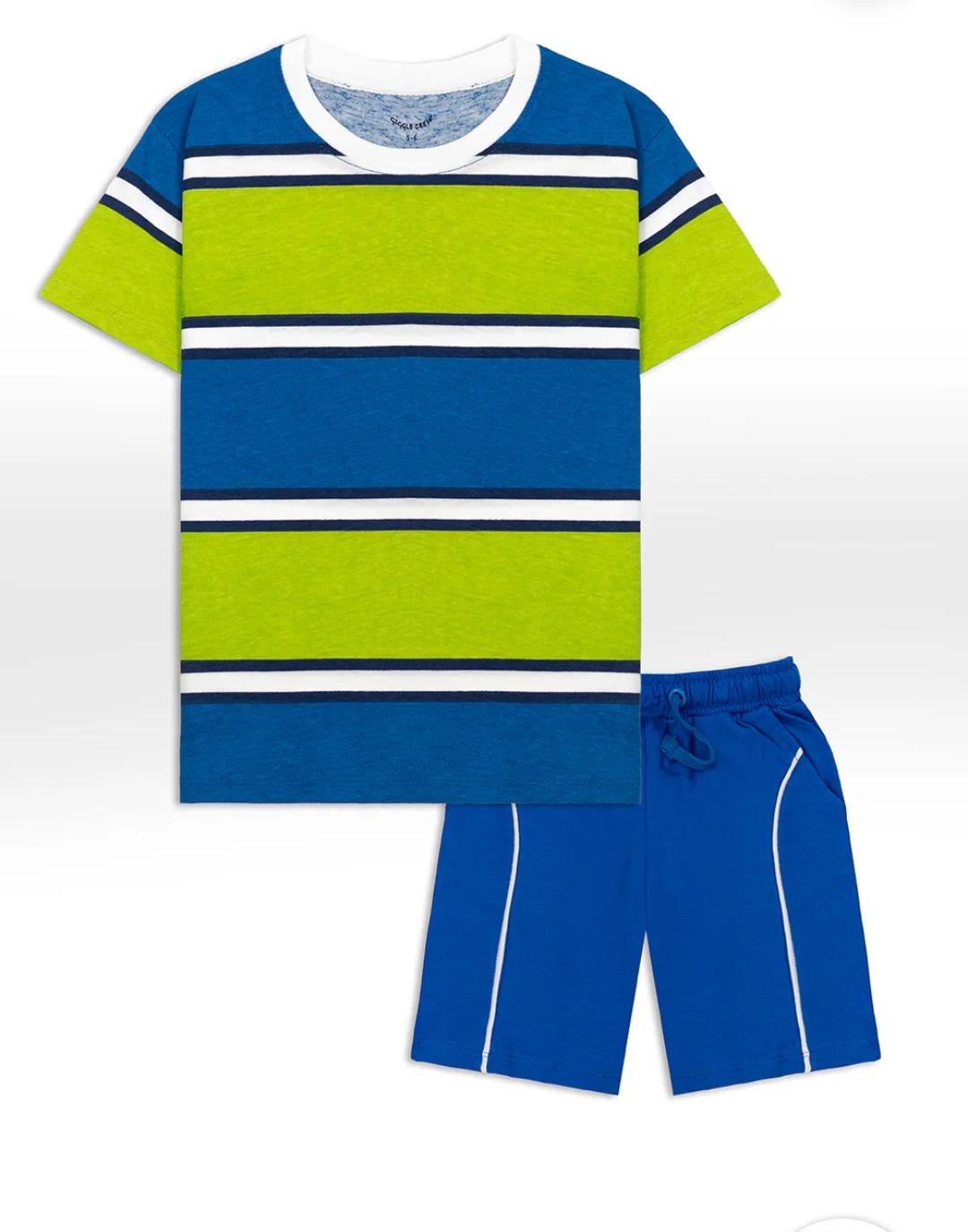 Boys Striped Summer Coord Set