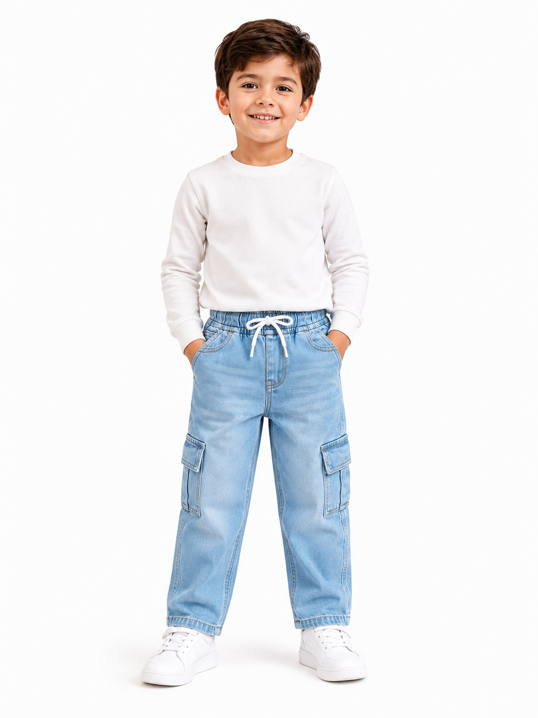 Boys 6 pockets Cargo Denim Pants