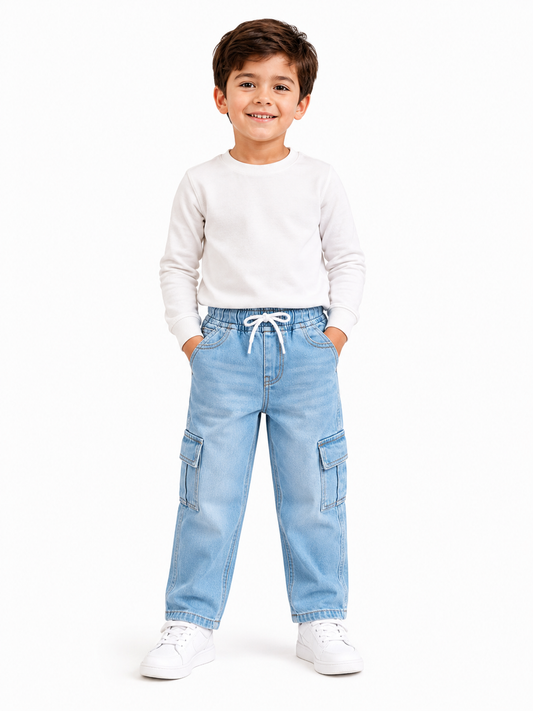 Boys 6 pockets Cargo Denim Pants