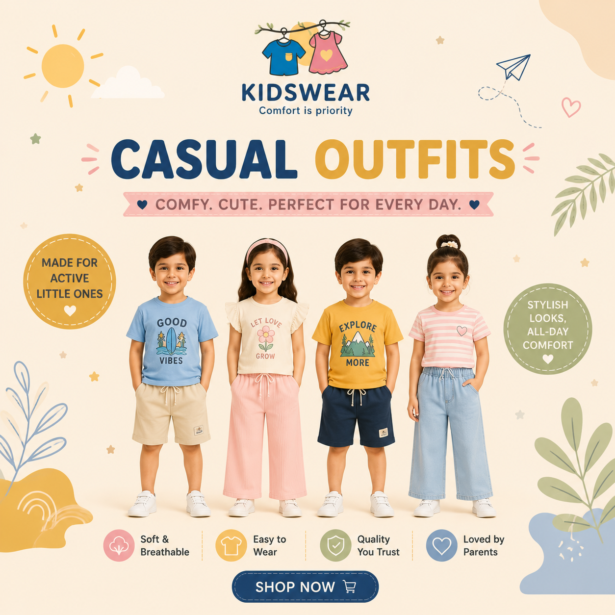 Casual trouser paired with T shirt