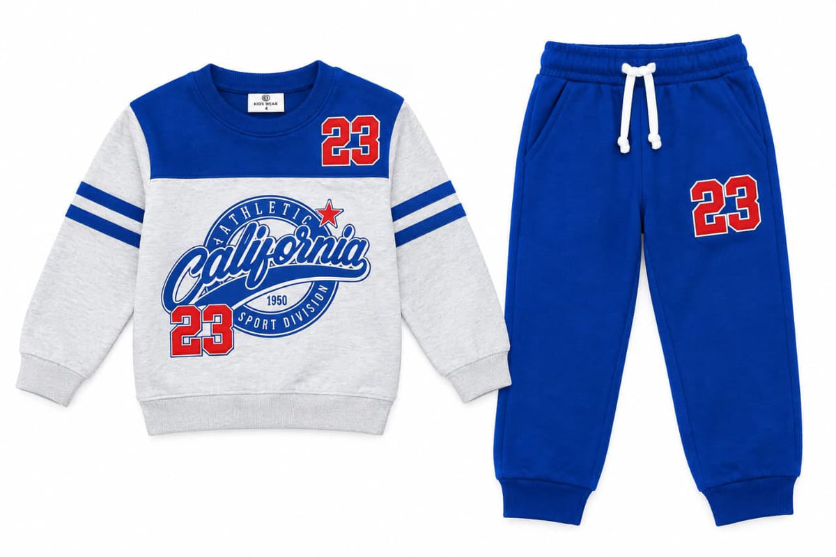 Blue & Grey California Kids Tracksuit