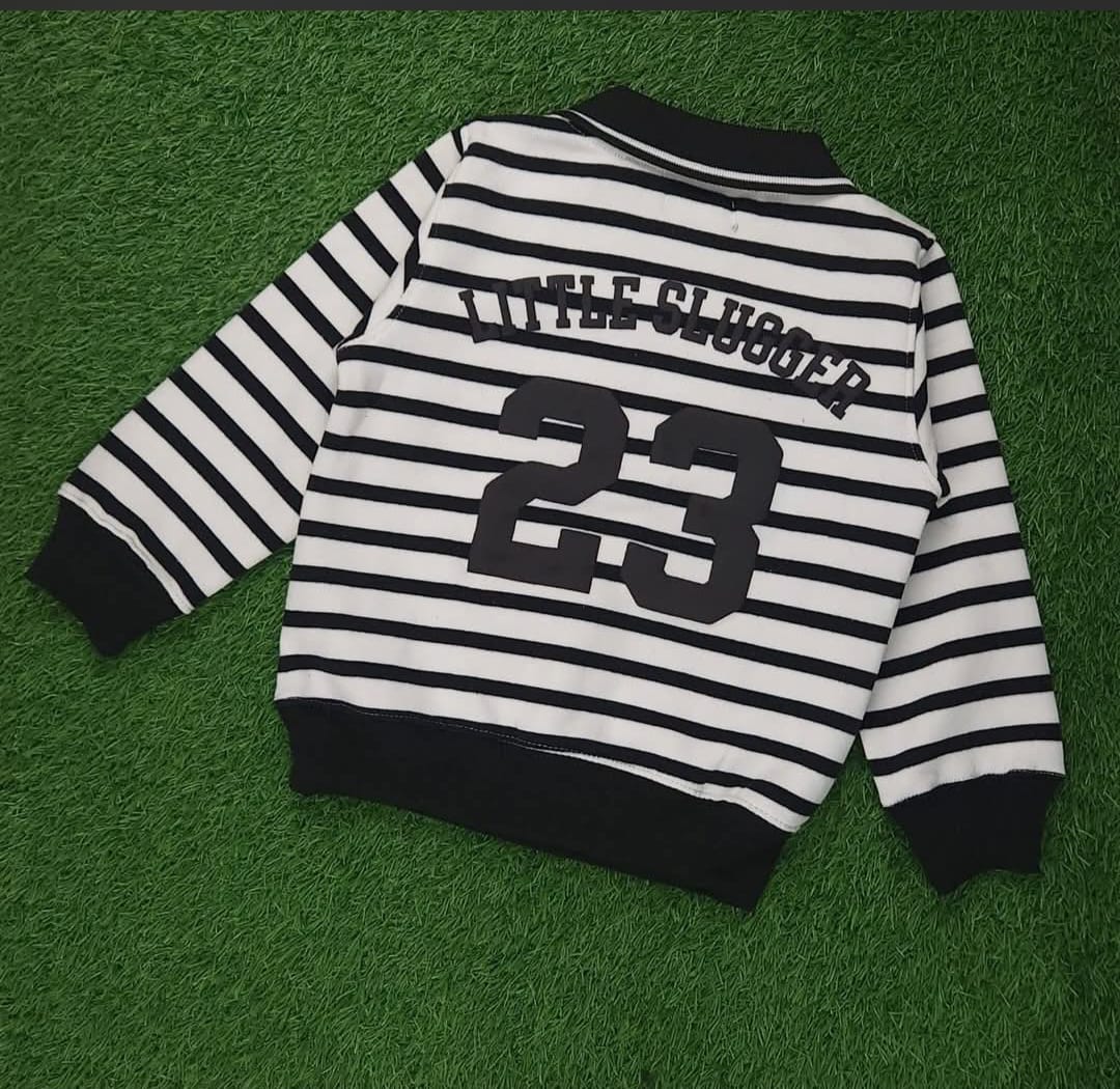 Boys Collar Button Sweatshirt With Pant