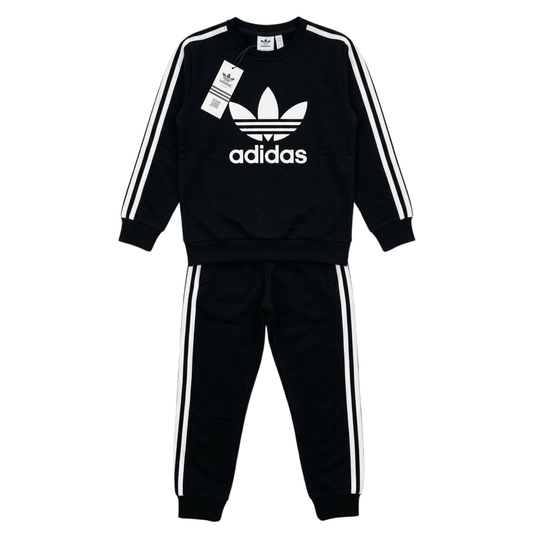 Boys Stripe Fleece Tracksuit – Black