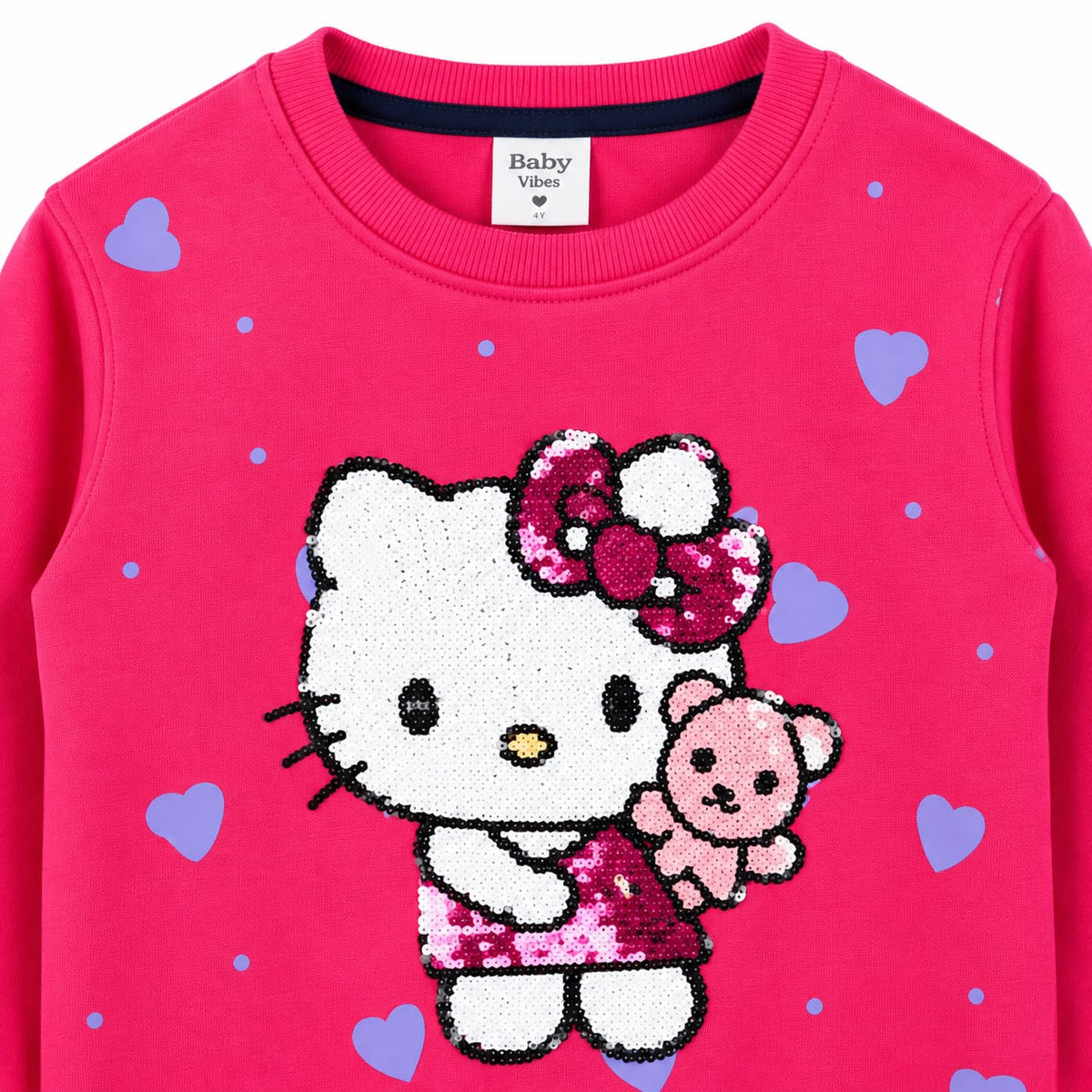 Pink Sequence Kitty Tracksuit