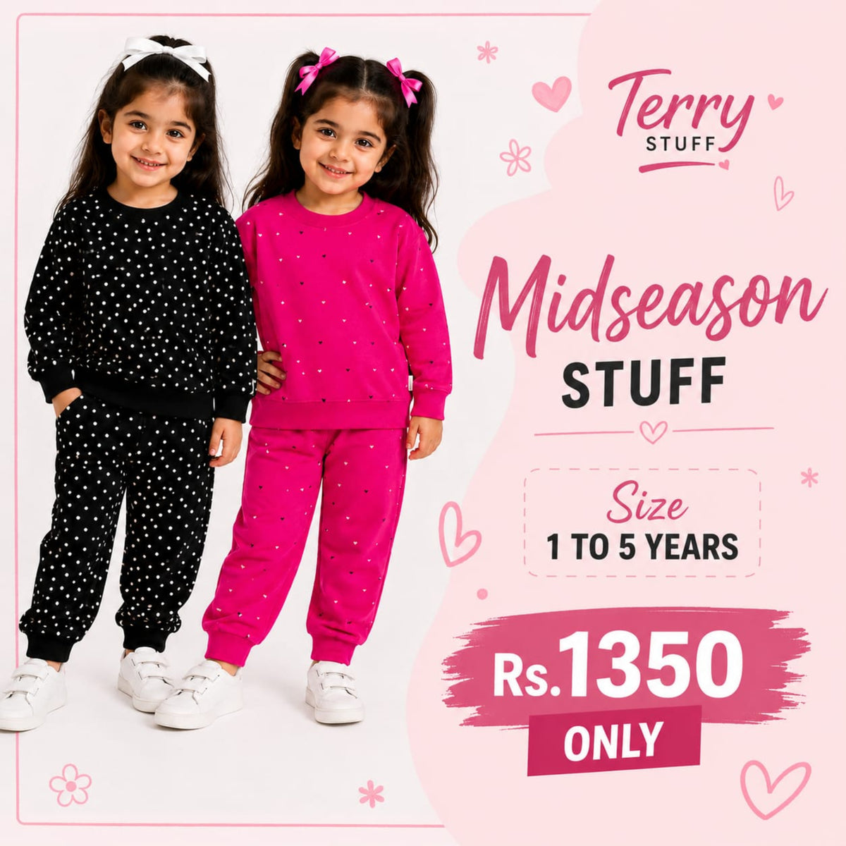Heart Shape Terry stuff Tracksuit
