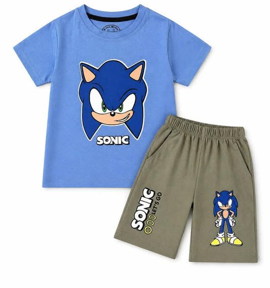Boys Blue Hedgehog Character Coord Set