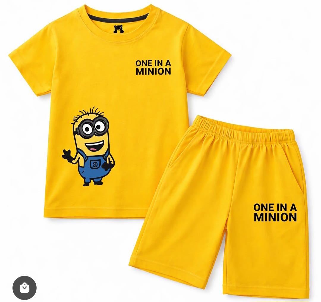 Boys Yellow Character Print Coord Set