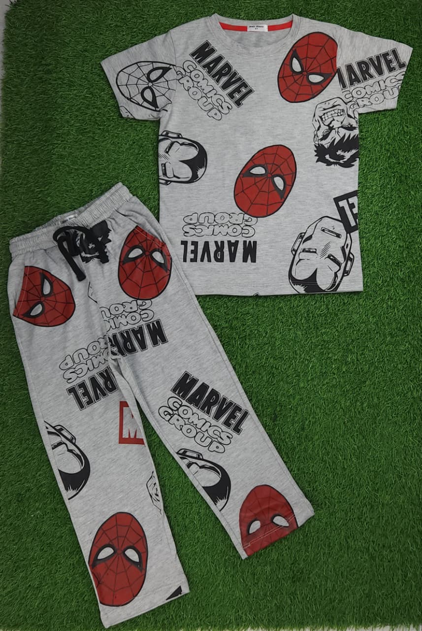 Boys Superhero Graphic Pants Set