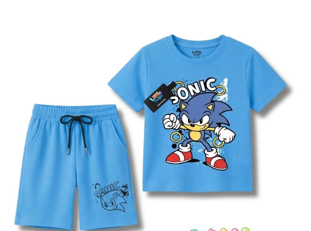 Boys Blue Character Print Coord Set