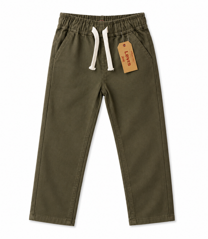 Olive Green Cotton stretchable Pant