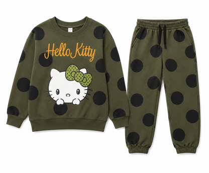 Hello Kitty Olive Green Sweatshirt Pants