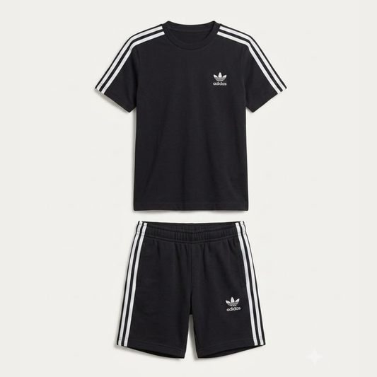 Boys Black Sporty Coord Set