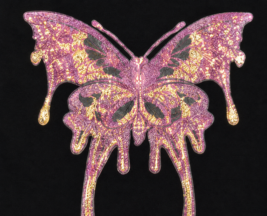 Sequence Black Butterfly Fleece Set