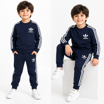 Navy Blue Kids Tracksuit Shirt